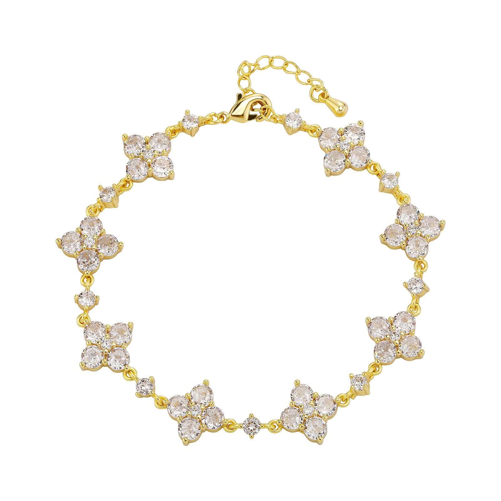 Bracelet Fleur en Zircon Étincelant – Élégance et Raffinement - 𝓑𝓲𝓳𝓸𝓾𝔁𝓒𝓪𝓮𝓵𝔂𝓼 - Collier - 𝓑𝓲𝓳𝓸𝓾𝔁𝓒𝓪𝓮𝓵𝔂𝓼 -