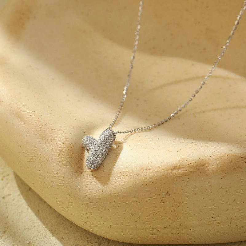 Collier Lettres Bubble en Acier Inoxydable – Élégance et Modernité - 𝓑𝓲𝓳𝓸𝓾𝔁𝓒𝓪𝓮𝓵𝔂𝓼 - Collier - 𝓑𝓲𝓳𝓸𝓾𝔁𝓒𝓪𝓮𝓵𝔂𝓼 -