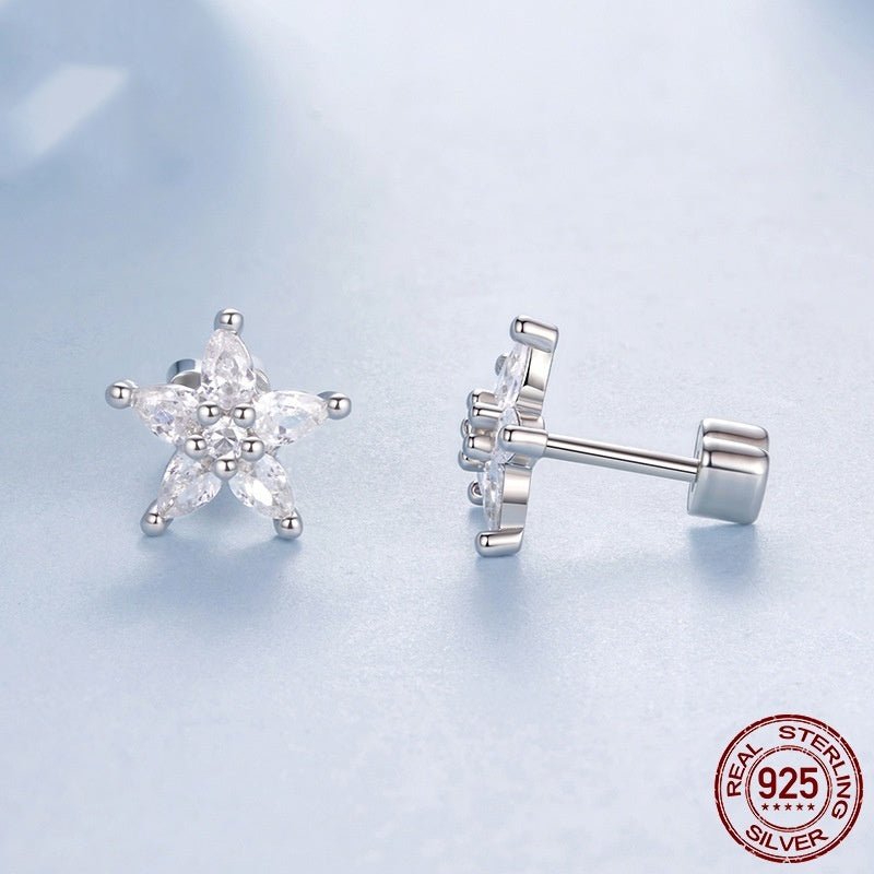Boucles d'oreilles Fleur en Zircon Étincelant – Élégance Délicate - 𝓑𝓲𝓳𝓸𝓾𝔁𝓒𝓪𝓮𝓵𝔂𝓼 - Boucle d'oreilles - 𝓑𝓲𝓳𝓸𝓾𝔁𝓒𝓪𝓮𝓵𝔂𝓼 - 