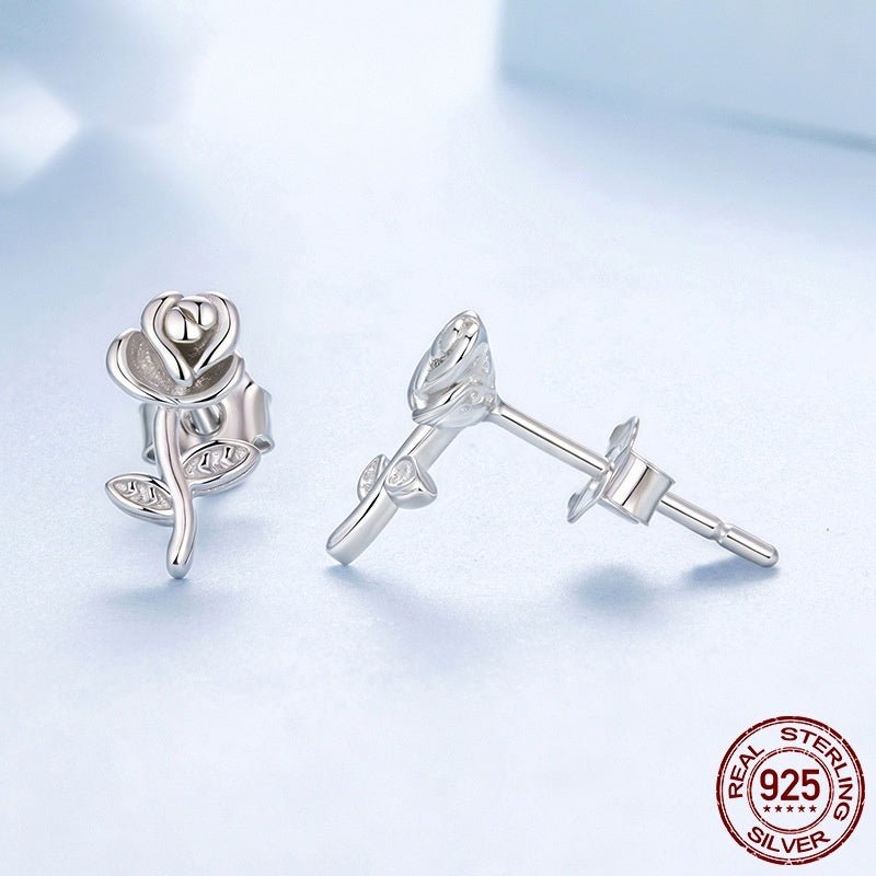Boucles d'oreilles Rose 3D en Argent 925 – Romantisme Intemporel - 𝓑𝓲𝓳𝓸𝓾𝔁𝓒𝓪𝓮𝓵𝔂𝓼 - Boucle d'oreilles - 𝓑𝓲𝓳𝓸𝓾𝔁𝓒𝓪𝓮𝓵𝔂𝓼 - 