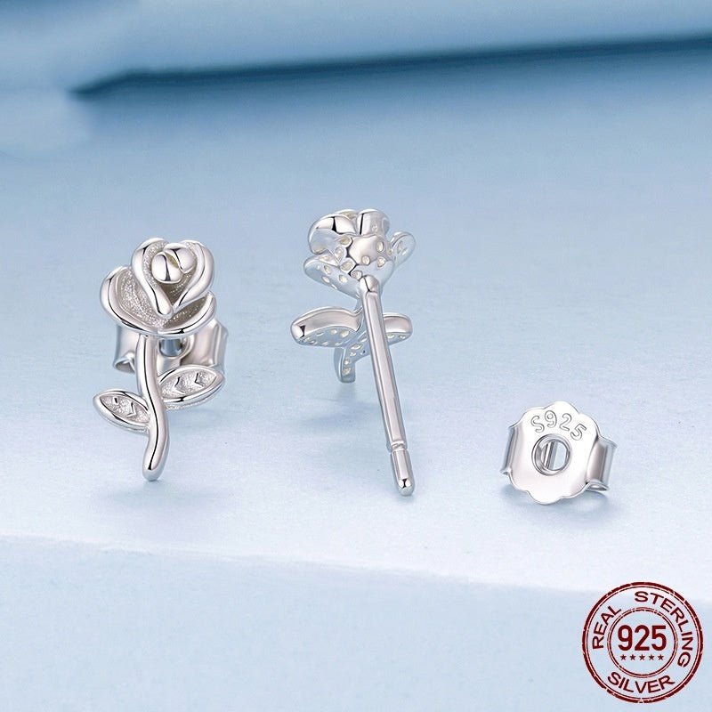 Boucles d'oreilles Rose 3D en Argent 925 – Romantisme Intemporel - 𝓑𝓲𝓳𝓸𝓾𝔁𝓒𝓪𝓮𝓵𝔂𝓼 - Boucle d'oreilles - 𝓑𝓲𝓳𝓸𝓾𝔁𝓒𝓪𝓮𝓵𝔂𝓼 - 