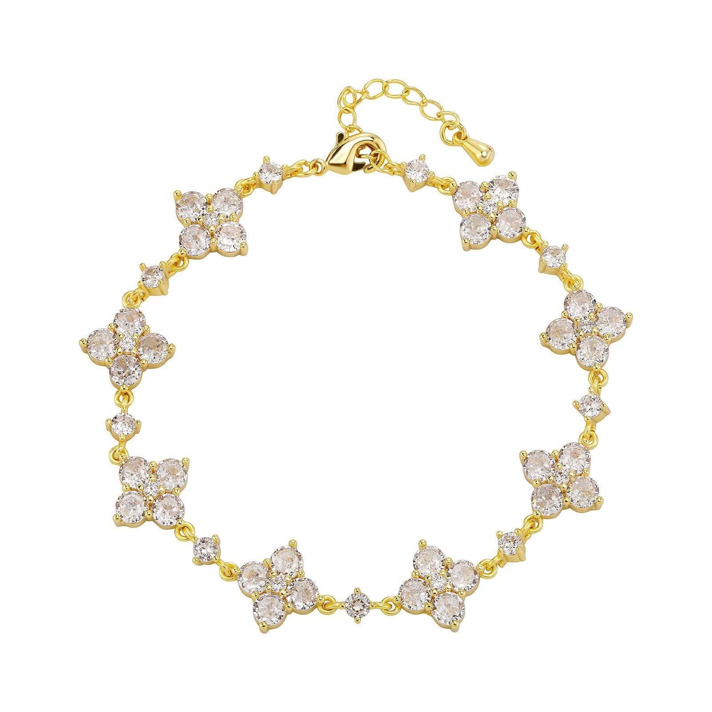 Bracelet Fleur en Zircon Étincelant – Élégance et Raffinement - 𝓑𝓲𝓳𝓸𝓾𝔁𝓒𝓪𝓮𝓵𝔂𝓼 - Collier - 𝓑𝓲𝓳𝓸𝓾𝔁𝓒𝓪𝓮𝓵𝔂𝓼 - 