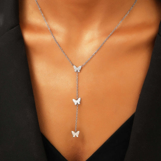Collier Croix, Cœur ou Papillon en Acier Inoxydable | bijoux caelys - 𝓑𝓲𝓳𝓸𝓾𝔁𝓒𝓪𝓮𝓵𝔂𝓼 - Collier - 𝓑𝓲𝓳𝓸𝓾𝔁𝓒𝓪𝓮𝓵𝔂𝓼 - 