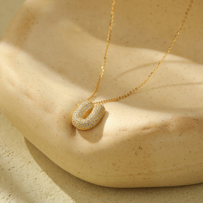 Collier Lettres Bubble en Acier Inoxydable – Élégance et Modernité - 𝓑𝓲𝓳𝓸𝓾𝔁𝓒𝓪𝓮𝓵𝔂𝓼 - Collier - 𝓑𝓲𝓳𝓸𝓾𝔁𝓒𝓪𝓮𝓵𝔂𝓼 - 